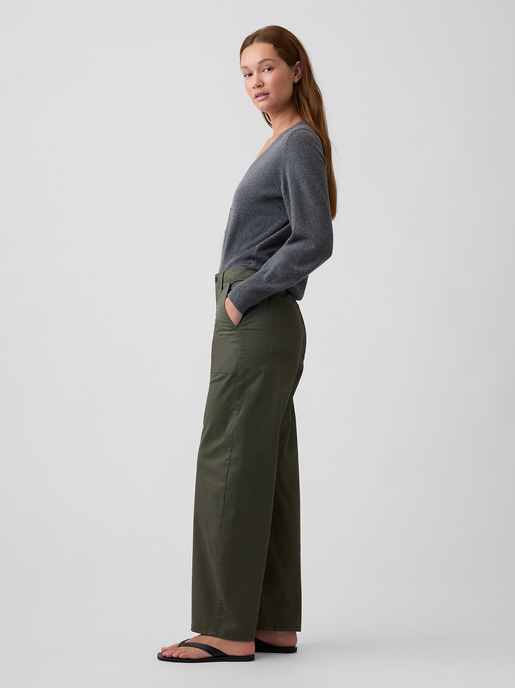 Image number 3 showing, Mid Rise Barrel Khakis