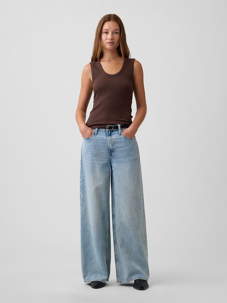 Image number 3 showing, Ribbed Scoopneck Tank Top