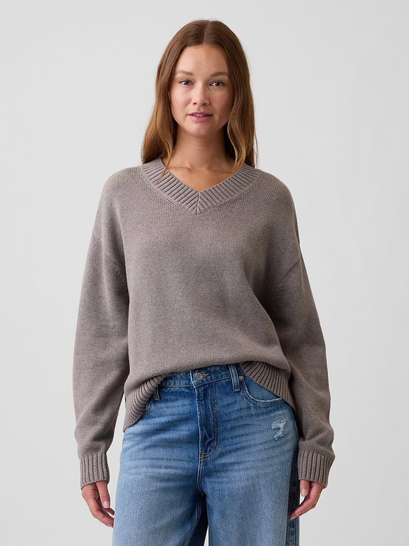 Oversized V-Neck Sweater