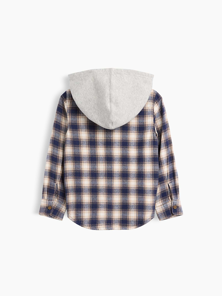 Image 3 of 3, babyGap Hooded Flannel Shirt