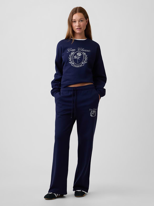 Relaxed Gap Graphic Straight-Leg Sweatpants