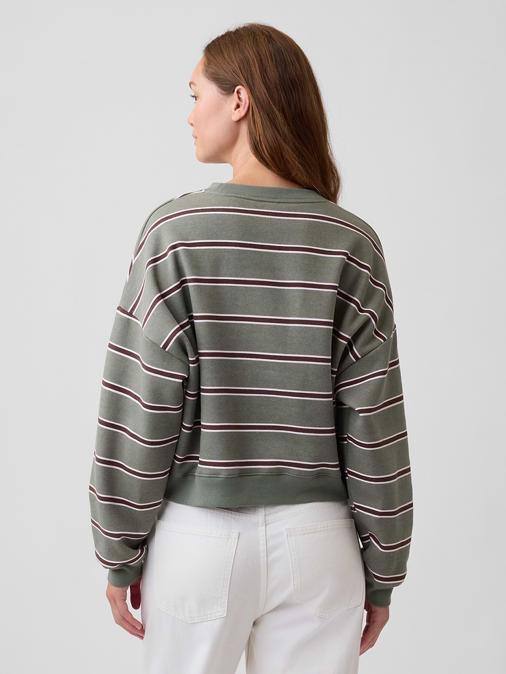 Image 2 of 5, Relaxed Cropped Crewneck Sweatshirt