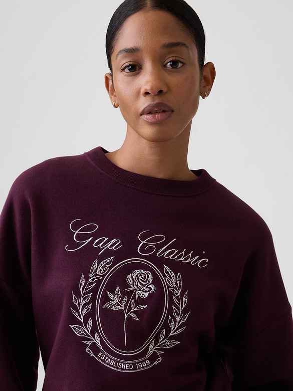 Relaxed Wedge Crewneck Sweatshirt