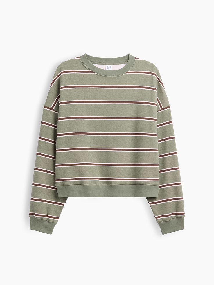 Image 5 of 5, Relaxed Cropped Crewneck Sweatshirt