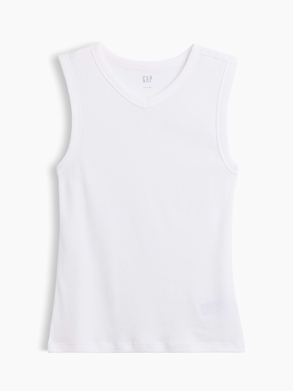Modern Ribbed High-Neck Tank Top