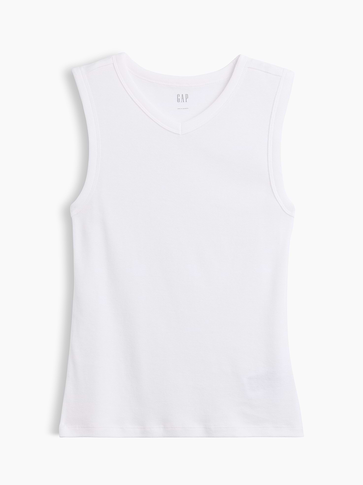 Image number 5 showing, Modern Ribbed High-Neck Tank Top