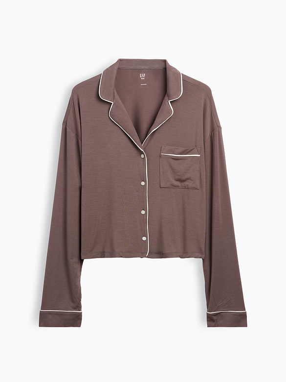 SoftMade Modal Crop PJ Top