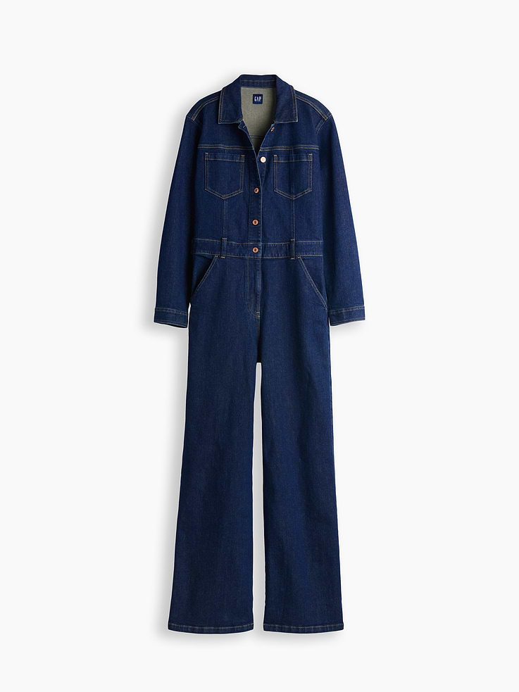 Image number 6 showing, Denim Stride Wide-Leg Jumpsuit