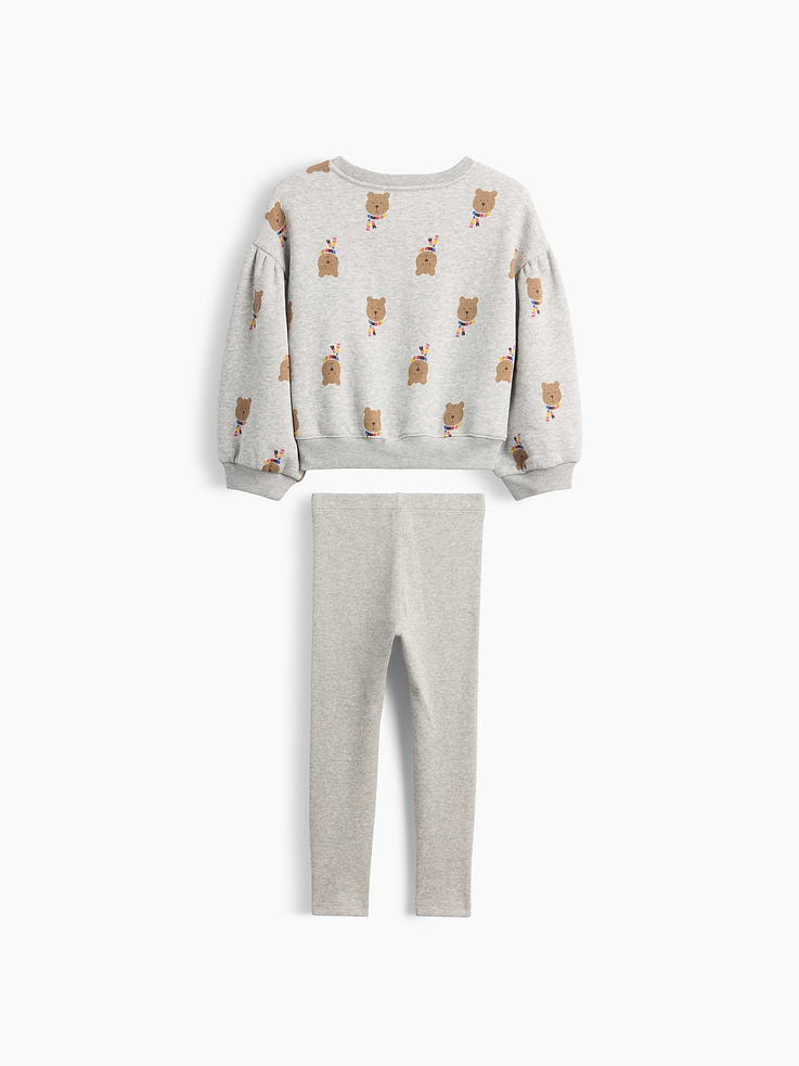 Image 2 of 2, Baby & Toddler Sweatshirt & Rib Leggings Set