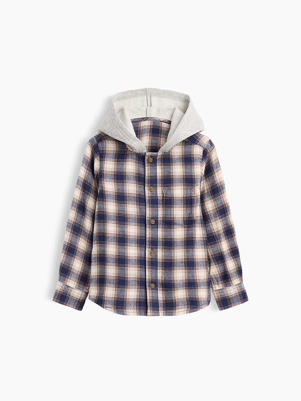 babyGap Hooded Flannel Shirt