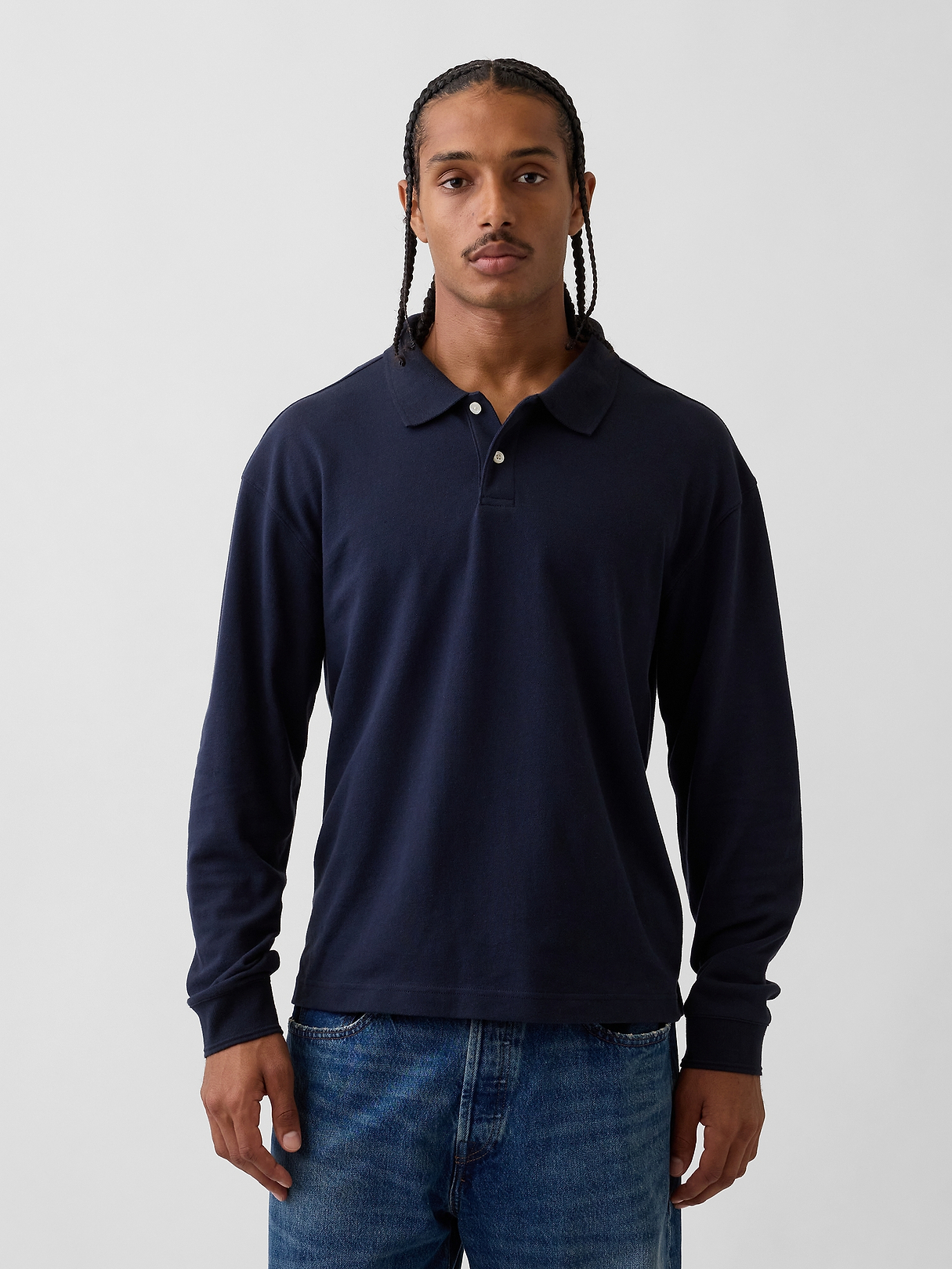 Oversized Pique Polo Shirt | Gap
