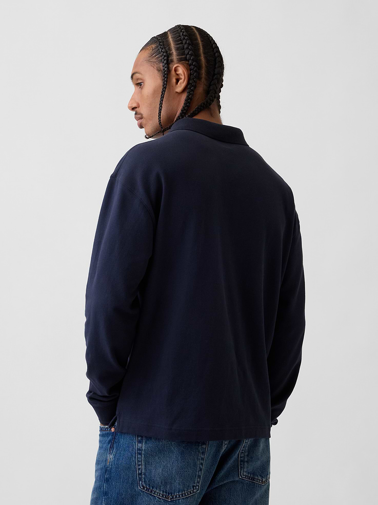 Image number 3 showing, Oversized Pique Polo Shirt