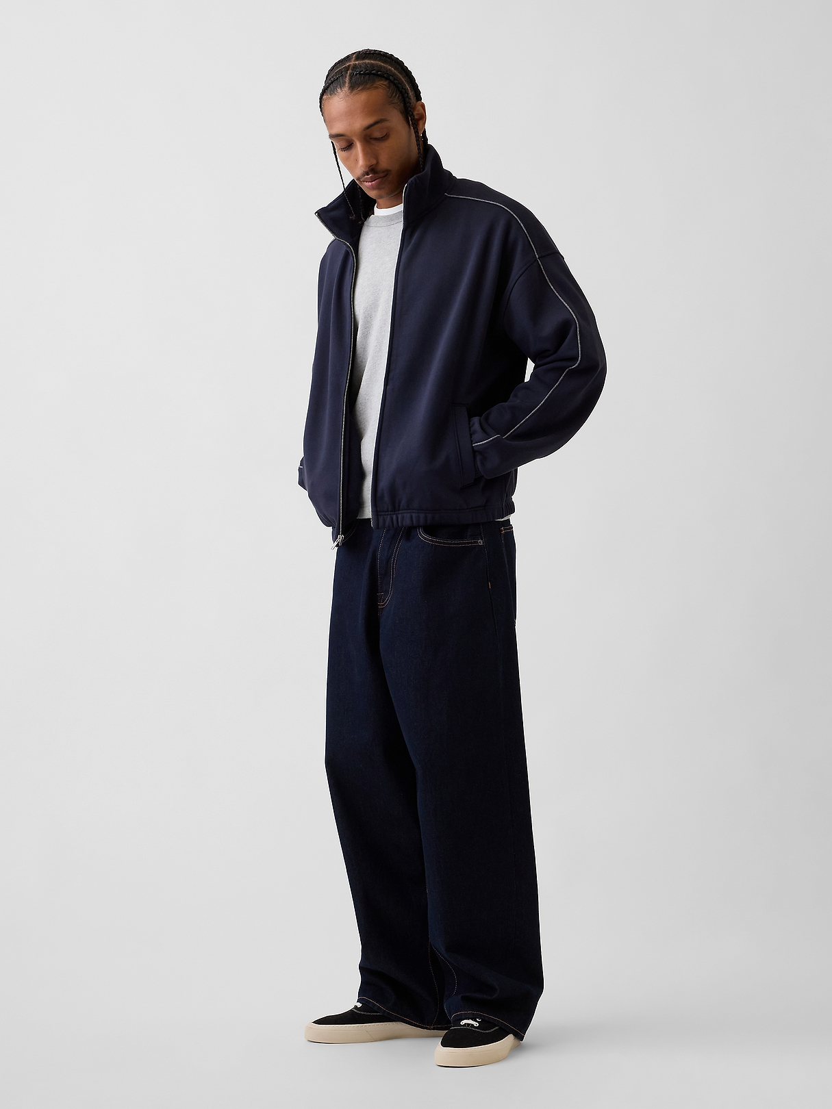Heavyweight Oversized Zip Jacket | Gap