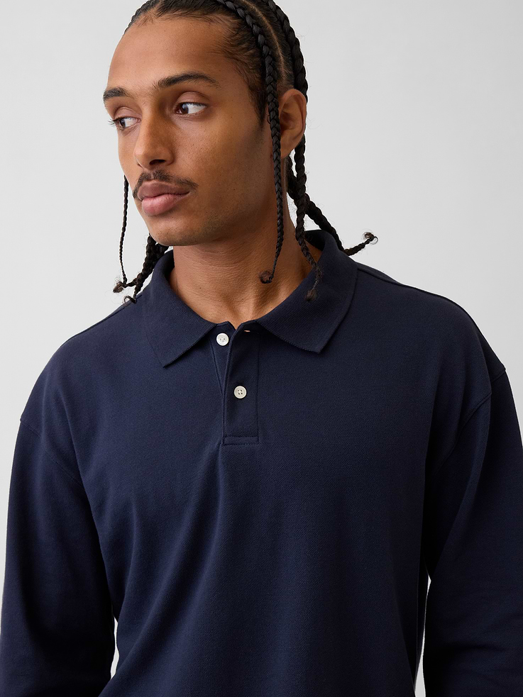 Image number 4 showing, Oversized Pique Polo Shirt