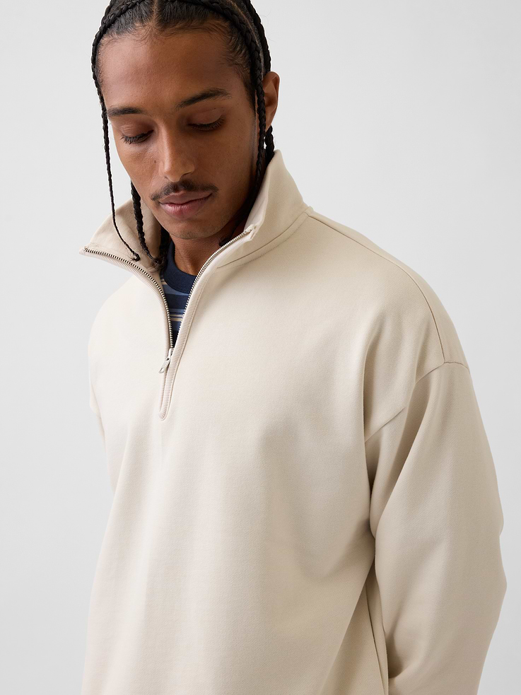 Image number 4 showing, Heavyweight Oversized Quarter-Zip Pullover