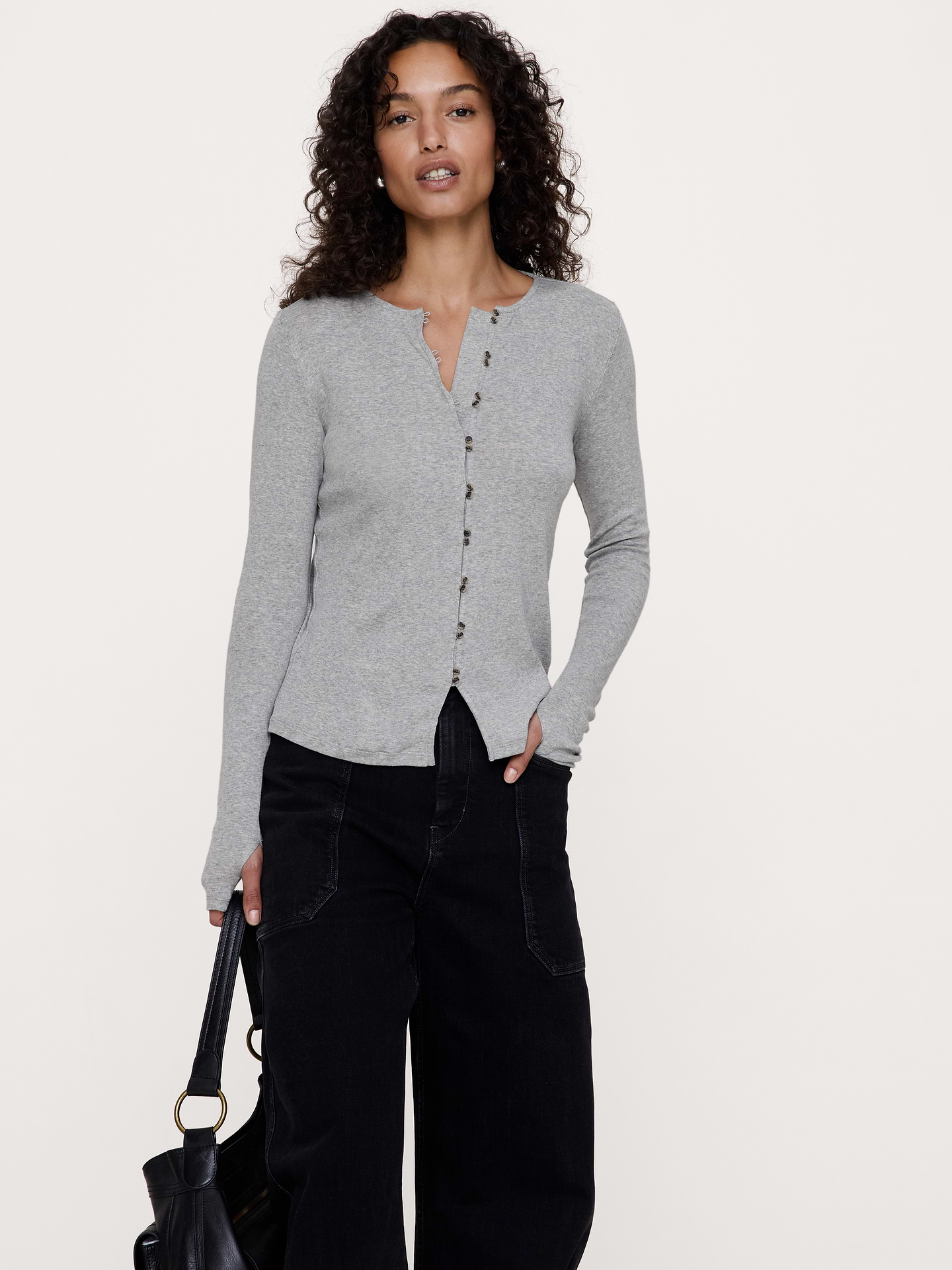 L'image numéro 1 présente T-shirt cardigan en coton léger