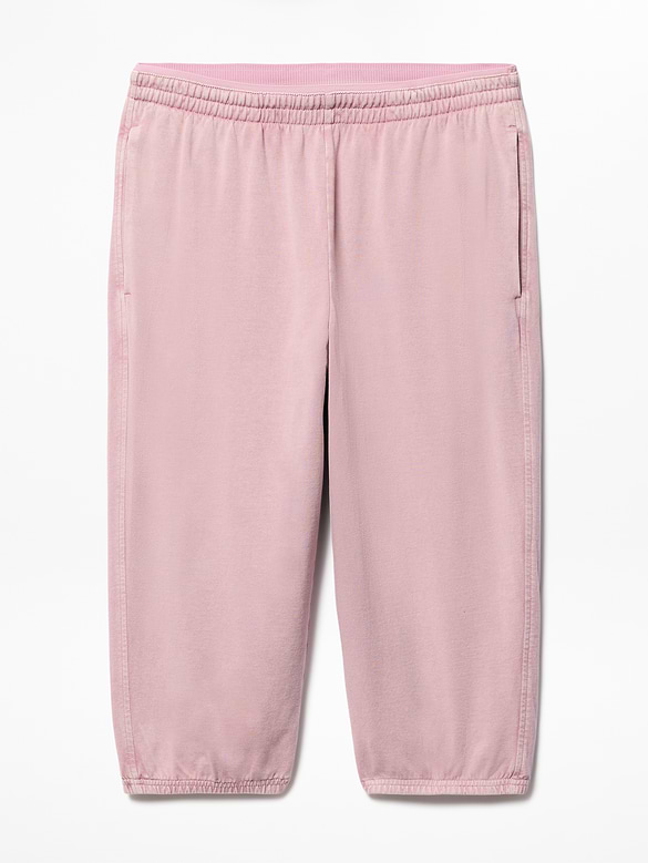 Airy Cotton Terry Snow Wash Capri