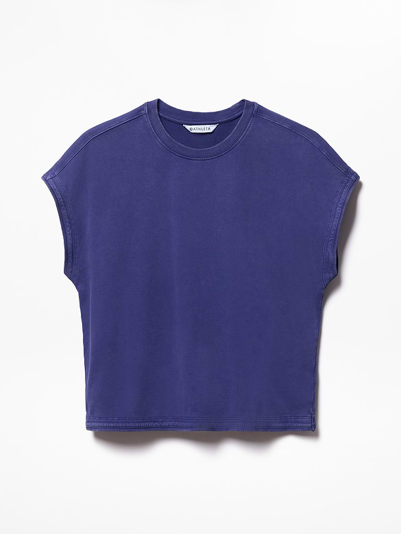 Airy Cotton Terry Snow Wash Sweatshirt Tee