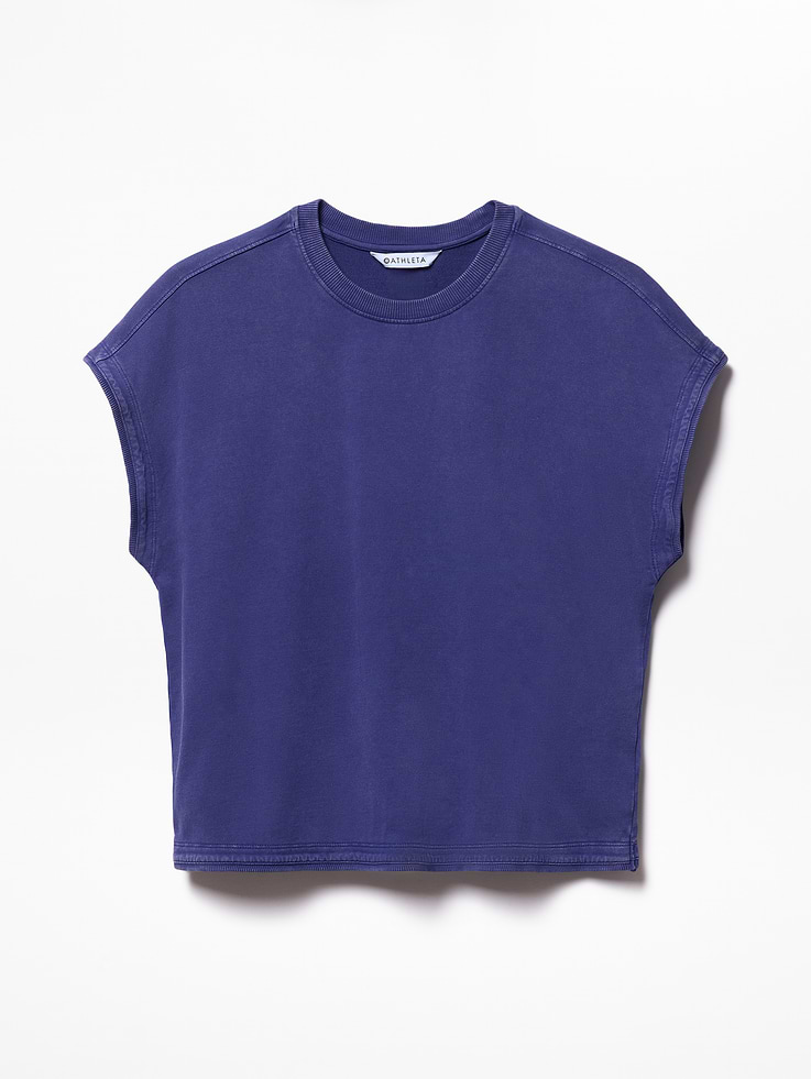 Image number 6 showing, Airy Cotton Terry Snow Wash Sweatshirt Tee