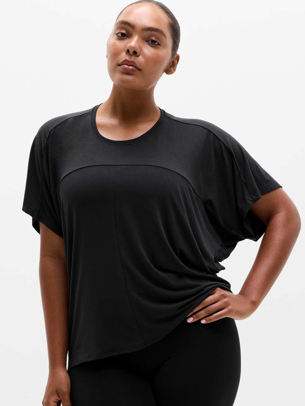 Image number 1 showing, Move With Ease Draped Tee