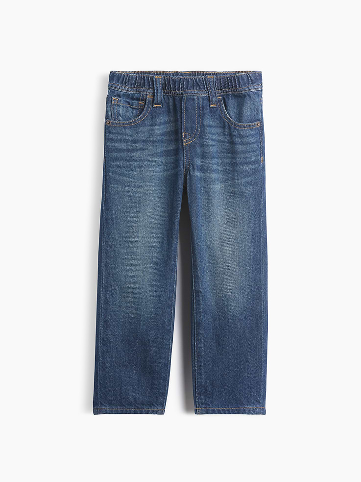 Image 2 of 4, Baby & Toddler Pull-On Relaxed Straight Jeans