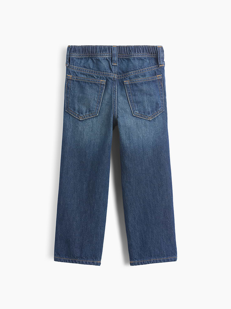 Image 3 of 4, Baby & Toddler Pull-On Relaxed Straight Jeans