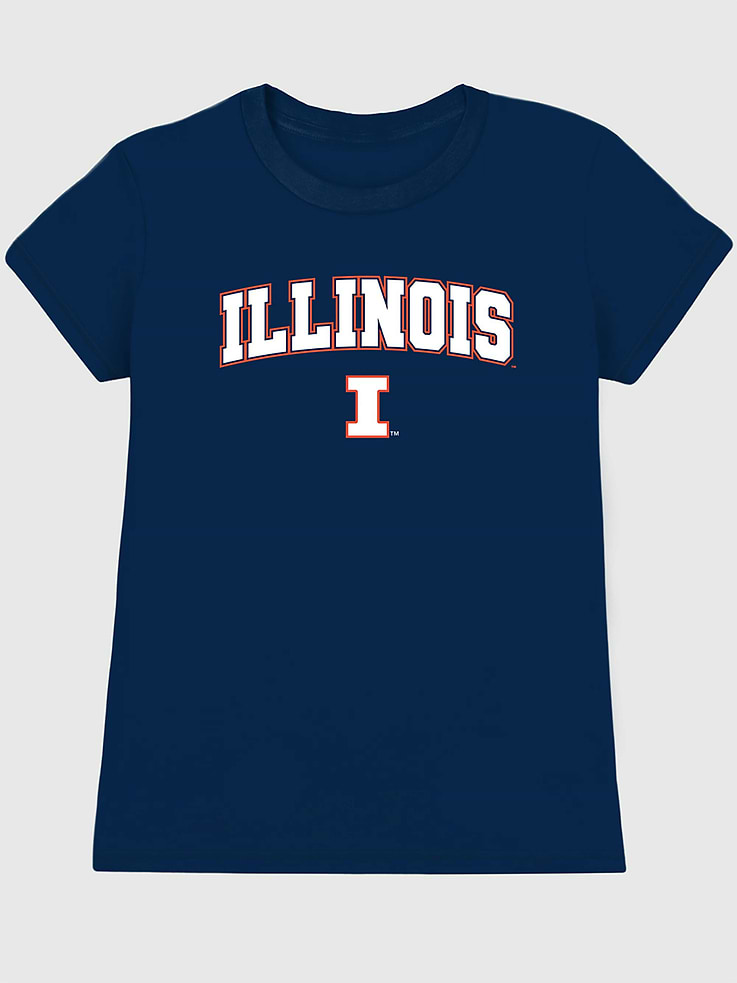Image number 1 showing, University of Illinois Arch Logo Graphic T-Shirt for Women