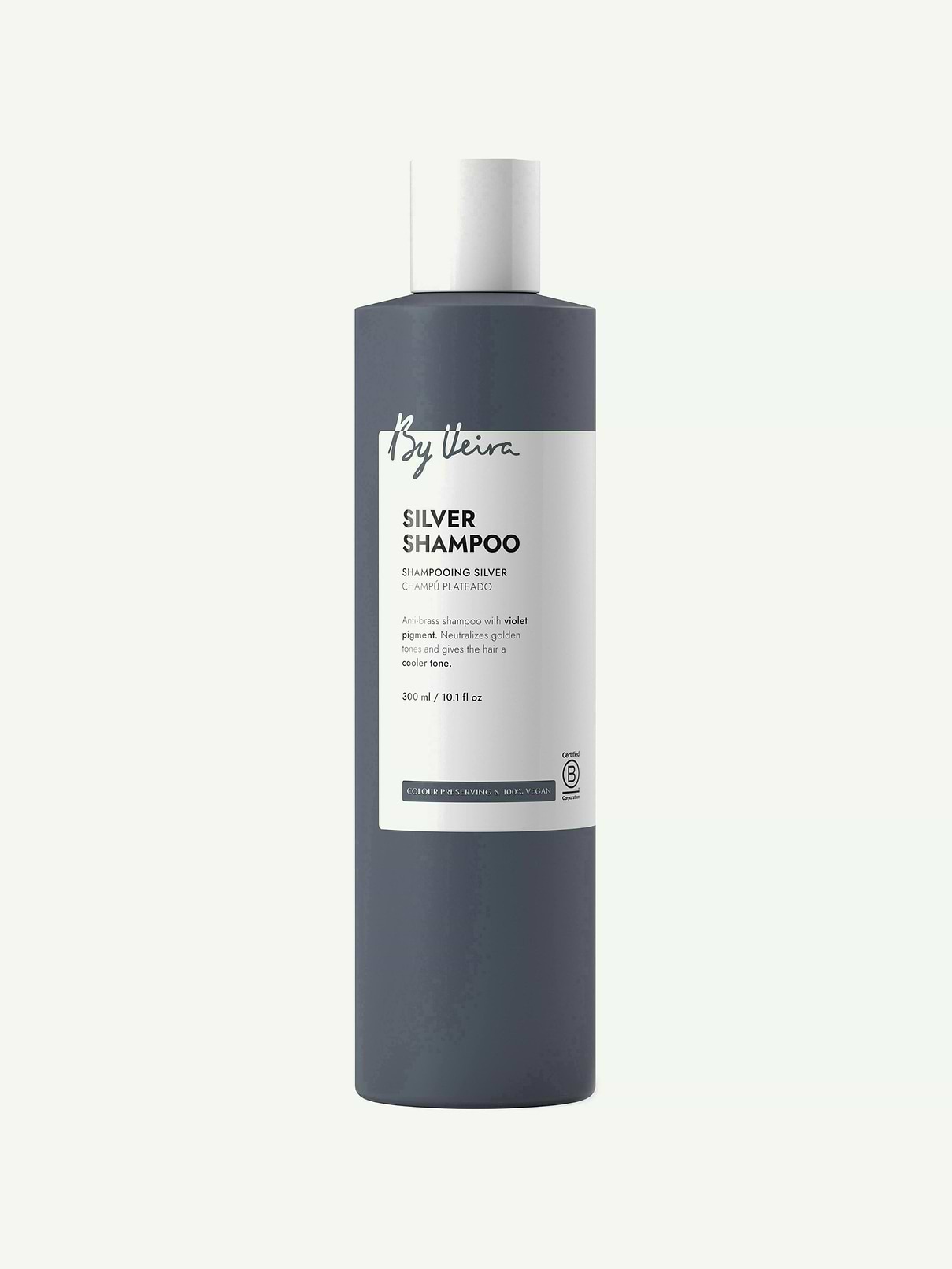 Image 1 of 7, anti-brass shampoo with violet pigments that helps neutralize warm tones for a cooler look, color-preserving & 100% vegan, for blondes or brunettes who wants to neutralize warm tones, use before mask and conditioner, can be used on a daily basis, color preserving, vegan, sulfate and paraben-free, Product #1201455
