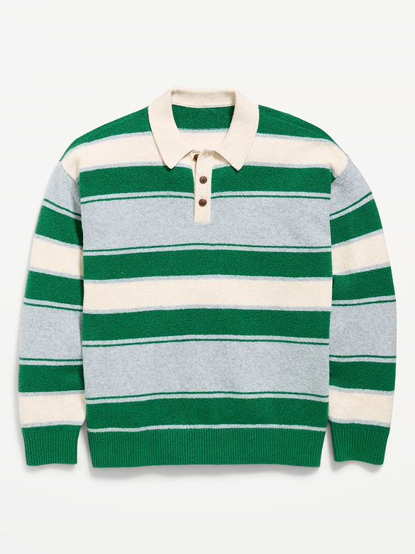 SoSoft Oversized Collared Striped Sweater for Boys