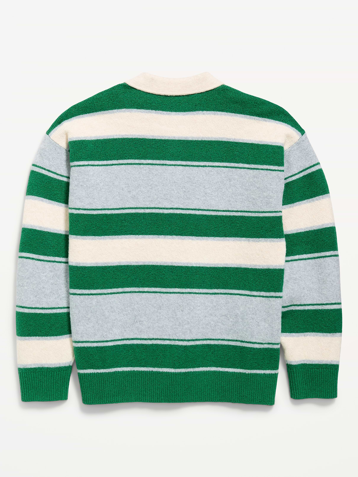 Image number 2 showing, SoSoft Oversized Collared Striped Sweater for Boys