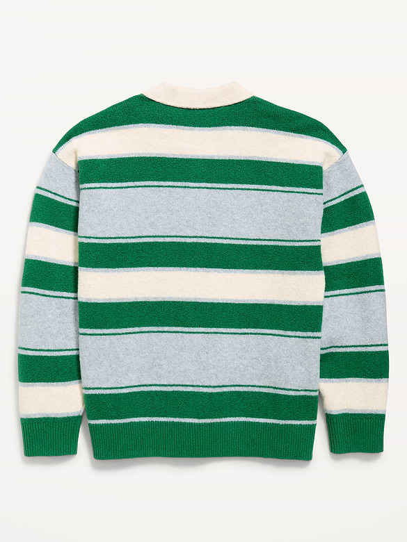 SoSoft Oversized Collared Striped Sweater for Boys