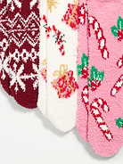 Image 2 of 2, Cozy Crew Socks 3-Pack for Women