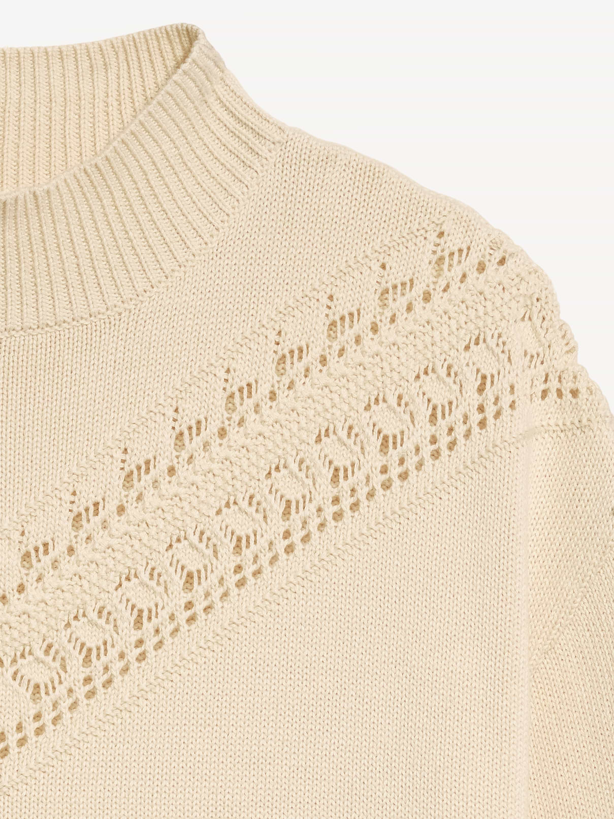 Mock-Neck Lace Inset Sweater | Old Navy