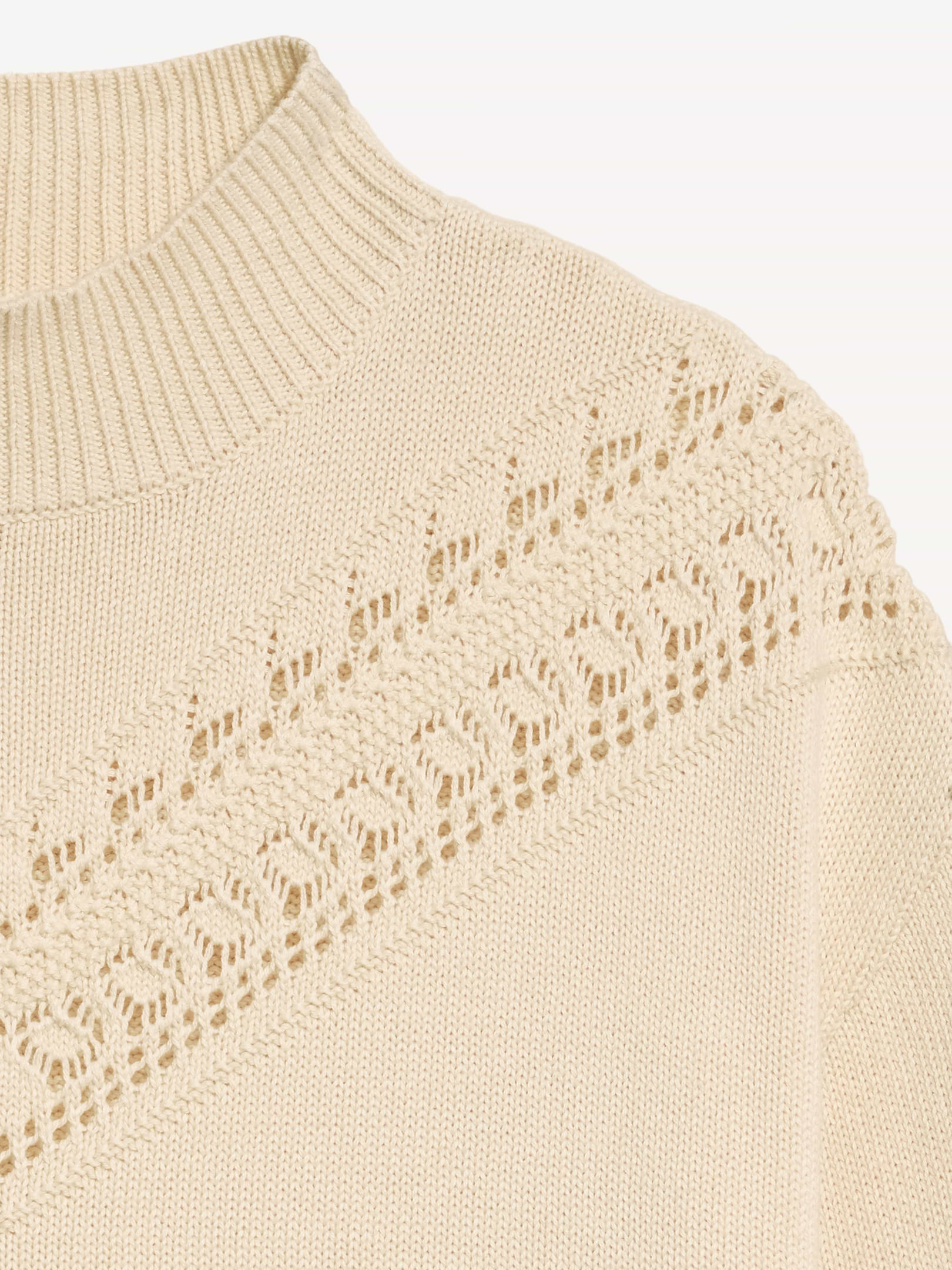 Mock-Neck Lace Inset Sweater | Old Navy