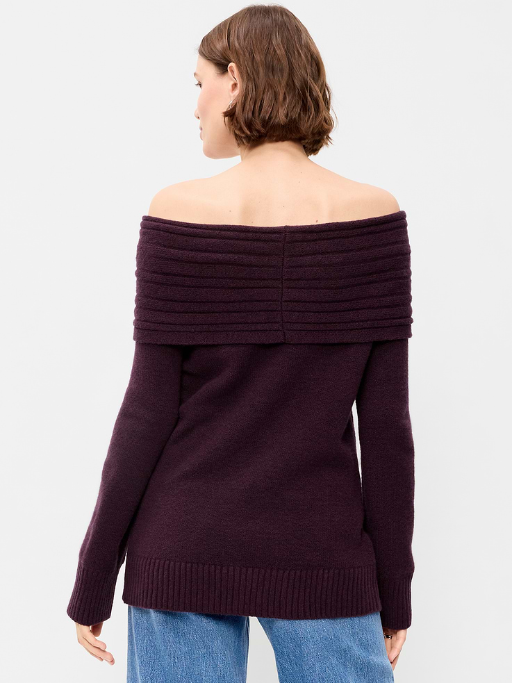 Image 2 of 5, Relaxed Off-The-Shoulder Sweater