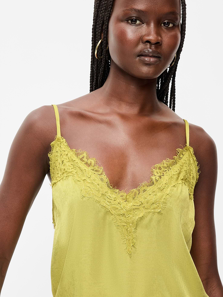 Image number 4 showing, Asymmetrical Lace-Trim Cami Top