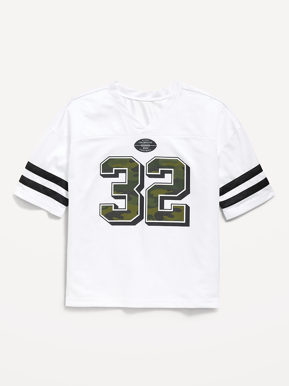 Oversized Football-Style Lifestyle Jersey T-Shirt for Boys