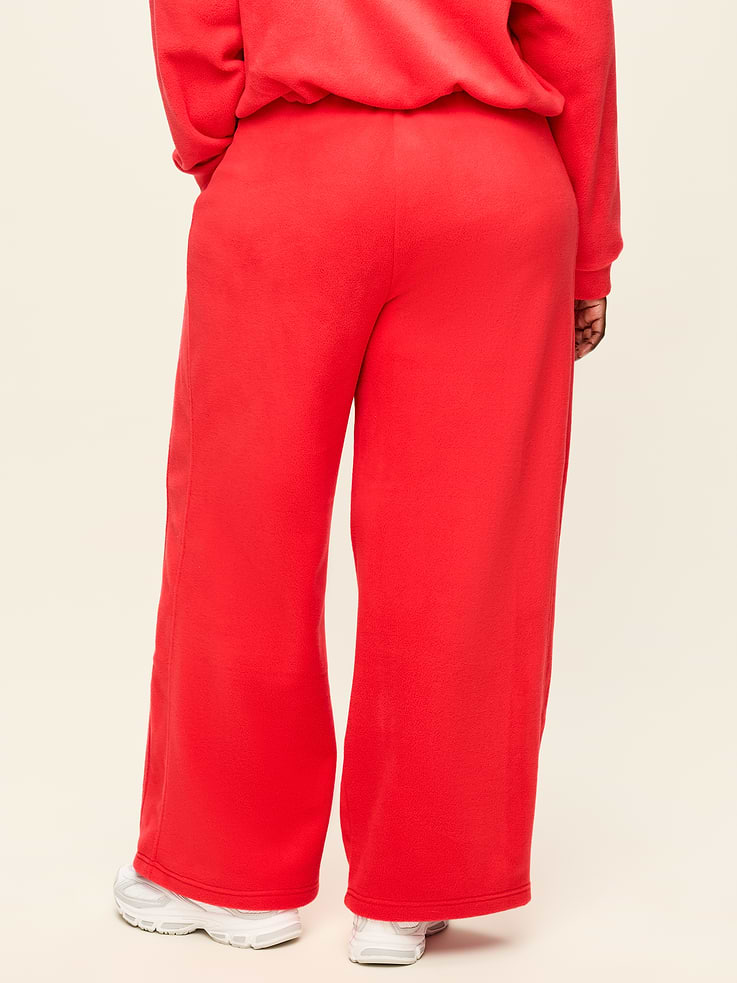 Image number 7 showing, Extra High-Waisted Microfleece Wide-Leg Sweatpants