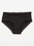 Image number 1 showing, Lace-Trim Hipster Underwear