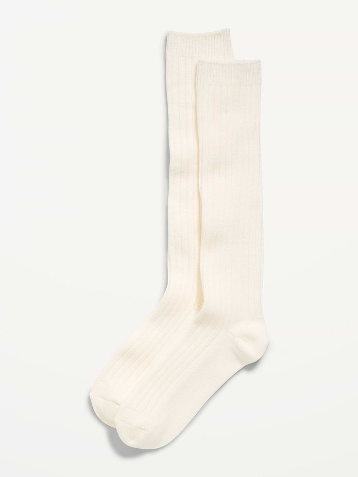 Image 1 of 2, rib-knit openings, notched toe seams, Product #910980