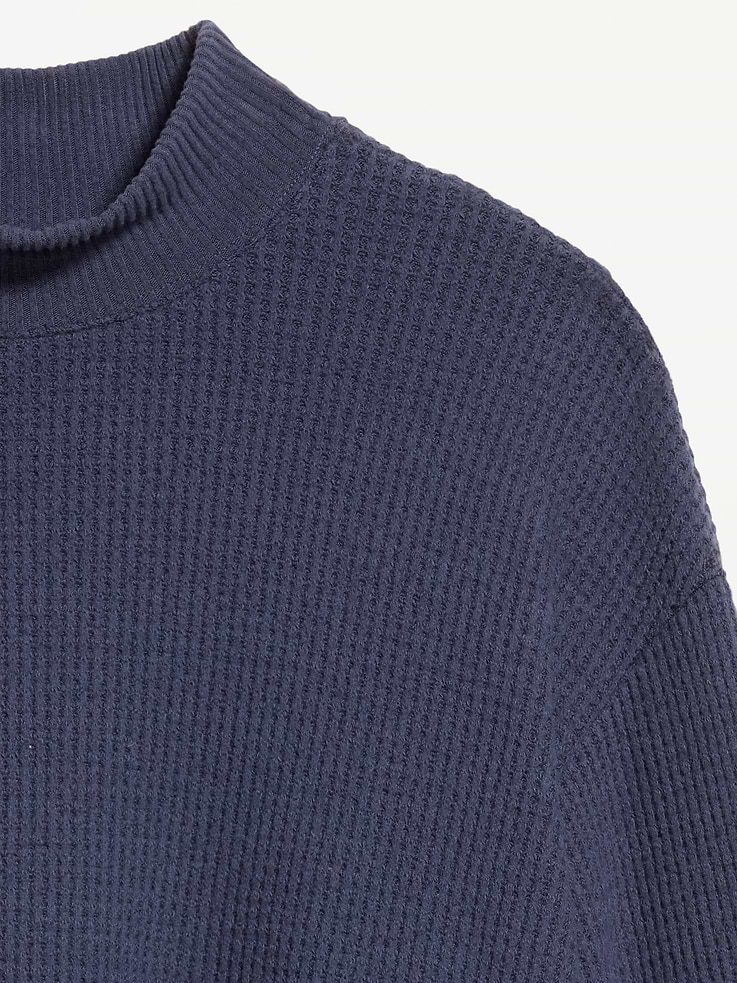 Image 2 of 7, Oversized Mock-Neck Long-Sleeve Top