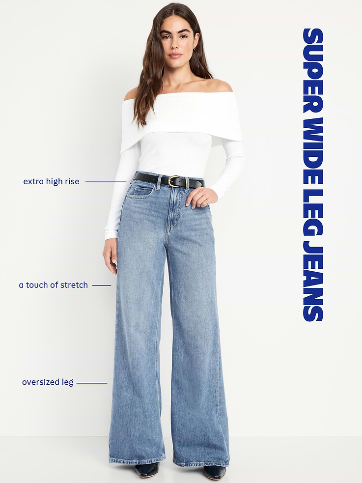 Image number 6 showing, Extra High-Waisted Super Wide-Leg Jeans