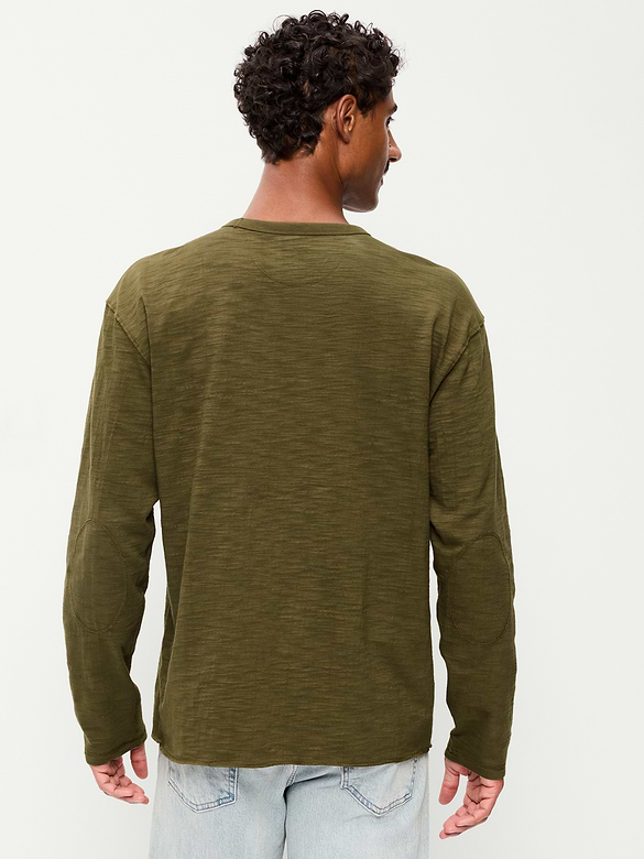 Long-Sleeve Slub Knit T-Shirt