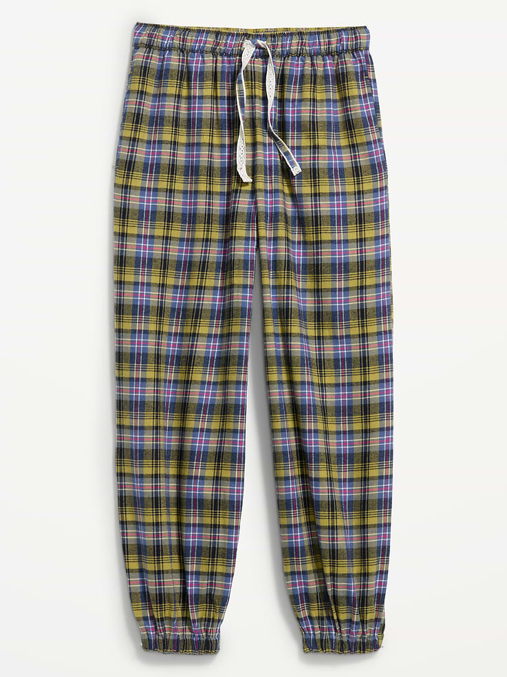 Image 4 of 7, Cinched Flannel Balloon Pants