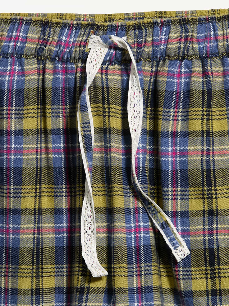 Image 5 of 7, Cinched Flannel Balloon Pants