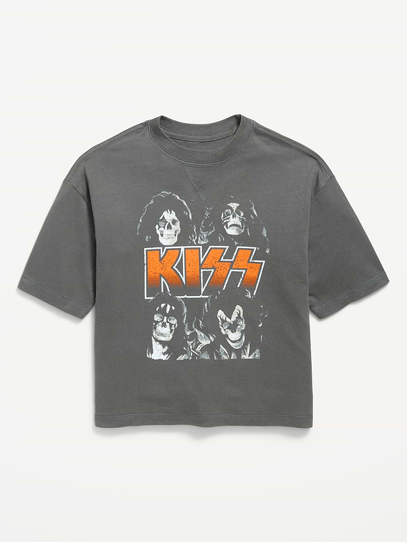 Kiss™ Gender-Neutral Oversized Graphic T-Shirt for Kids
