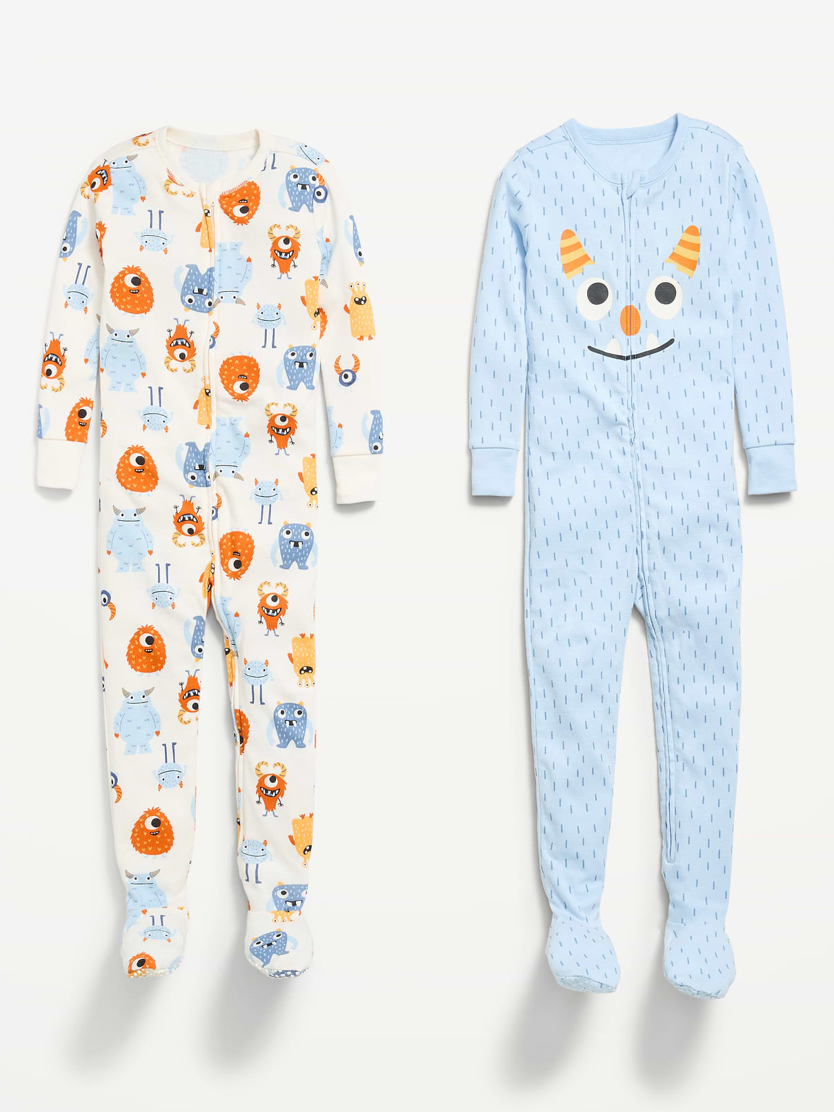 L'image numéro 2 présente Pyjama une-pièce à coupe ajustée à glissière bidirectionnelle pour tout-petit et bébé (paquet de 2)