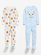 L'image numéro 2 présente Pyjama une-pièce à coupe ajustée à glissière bidirectionnelle pour tout-petit et bébé (paquet de 2)