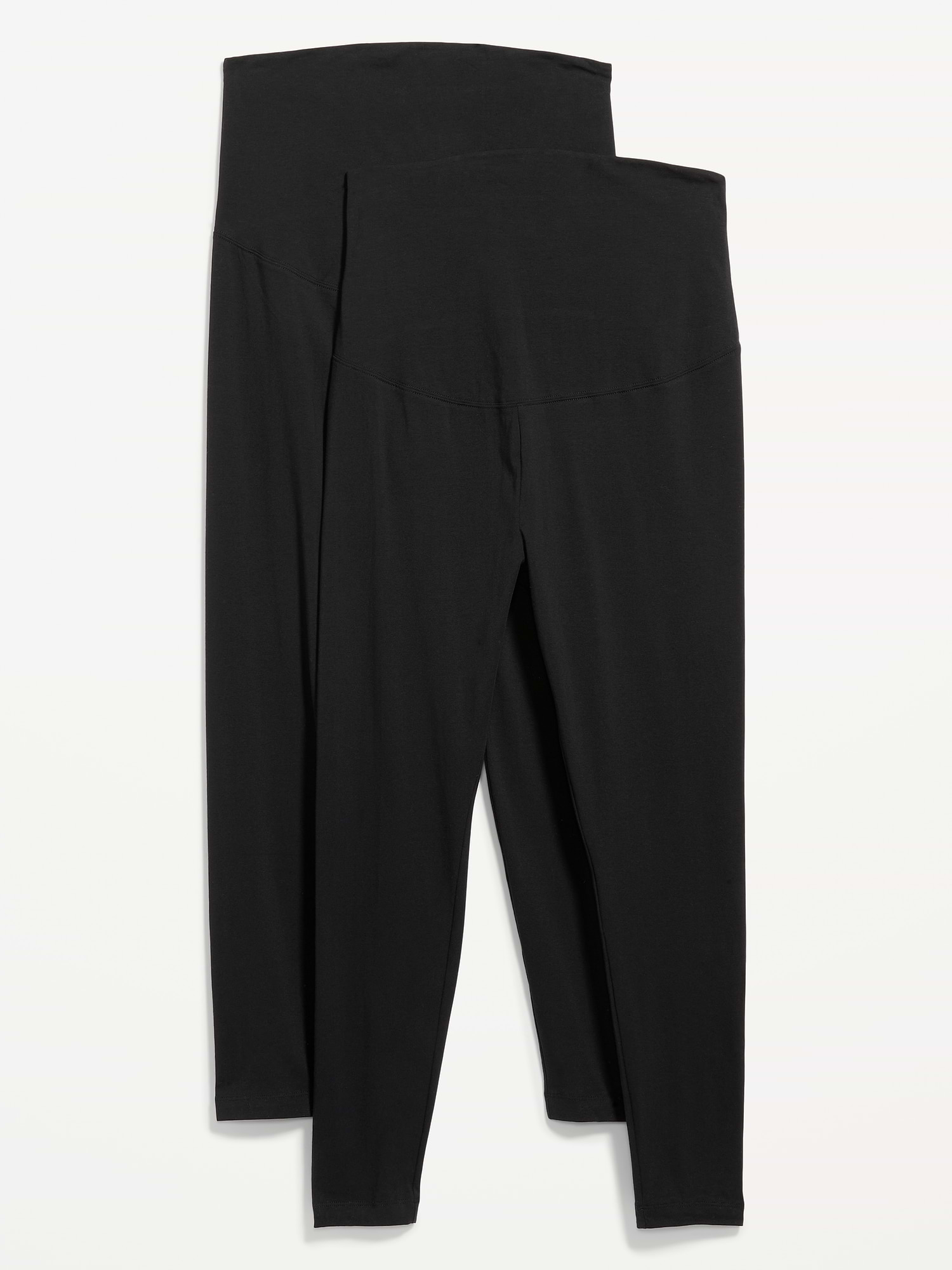 Image number 1 showing, Maternity Full-Panel Leggings 2-Pack