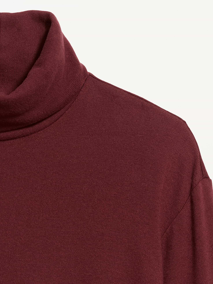 Image 4 of 9, Long-Sleeve Oversized Turtleneck Sweater